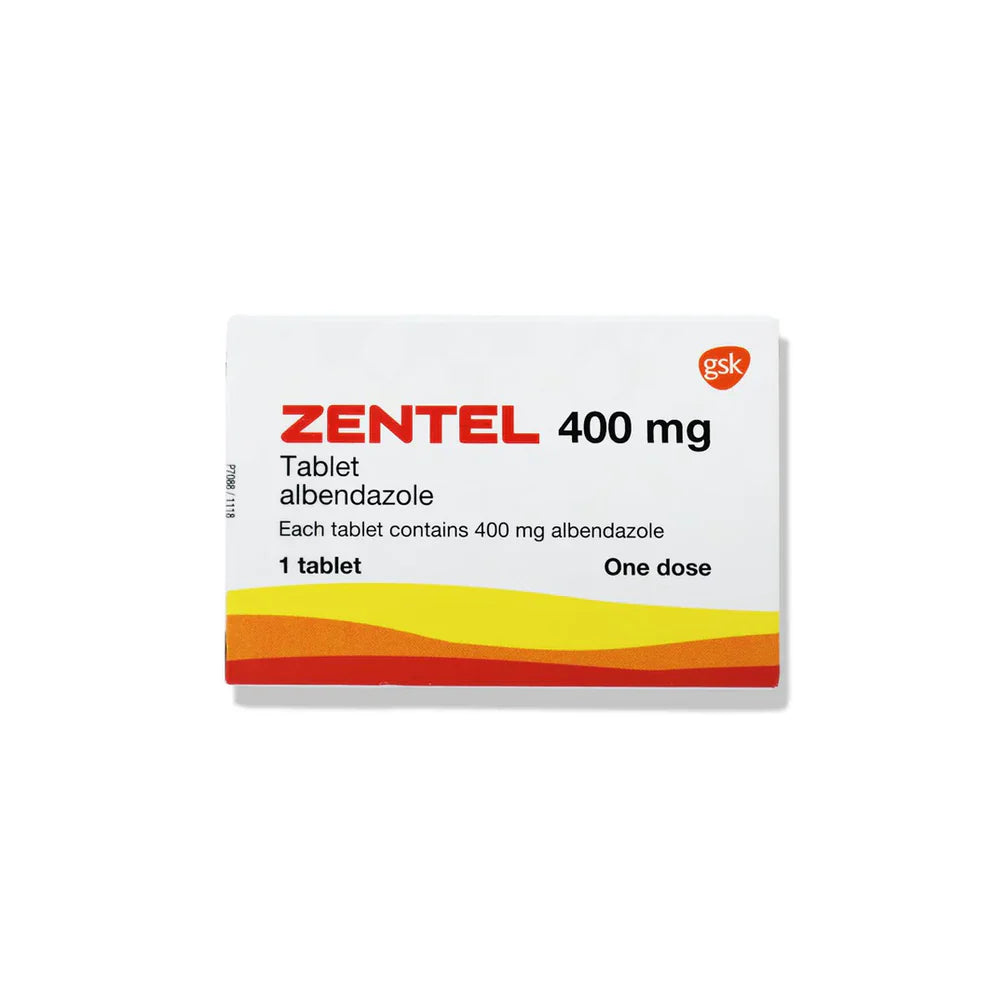 Zentel (Albendazole) Tablets, 400mg